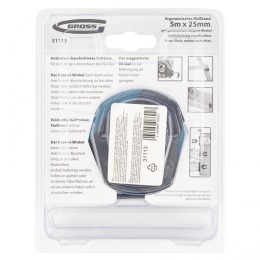 Gross Рулетка "Schlagfest",5 м x 25 мм,магнитный обрезиненный зацеп,двусторонняя шкала,Нейлоновое покрытие,автоматическая фиксация 31113