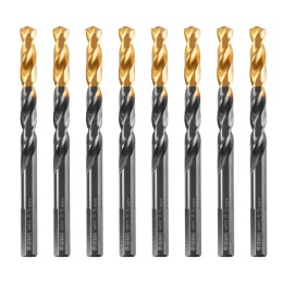 Denzel Сверло по металлу, 8,5 мм, HSS-Tin, Golden Tip, 8 шт. 717220