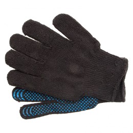 Сибртех Перчатки хлопкоэфирные плюшевые, ПВХ "Точка", 7 кл, 55 гр Россия 67769