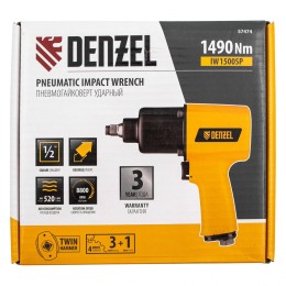 Denzel Ударный пневмогайковерт IW1500SP, 1/2", 8800 об/мин, 1490 Нм 57474