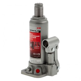 Matrix Домкрат гидравлический бутылочный, 4 т, высота подъема 194-372 мм, в пластиковый кейсе 50754