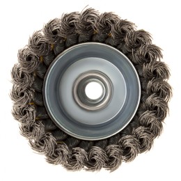 Denzel Щетка для УШМ, 100 мм, "Чашка", крученая нержавеющая проволока 0.5 мм, М14 746283