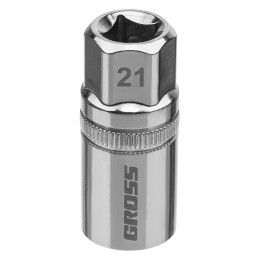 Gross Головка торцевая свечная, магнитная, двенадцатигранная, 21 мм, под квадрат 1/2 13189