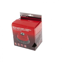 Matrix Щетка для УШМ, 125 мм, М14, "чашка", двухрядная, крученая проволока 0.35 мм 74678