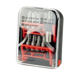 Matrix Набор бит, адаптер для бит, сталь S2, 18 предметов, пластиковый кейс 11316