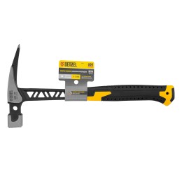 Denzel Молоток кровельщика 600 г, цельнокованый, боек с магнитом, двухкомп. обрезин. рук-ка 10623