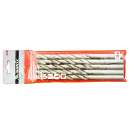 Matrix Сверло по металлу, 12 х 205 мм, полированное, удл, HSS, 5 шт, цилиндрический хвостовик 715120