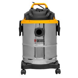 Denzel Пылесос строительный SVC15, 1200 Вт, бак 15 л, шланг 2 м 28201