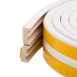 Сибртех Уплотнитель резиновый, 6 м, профиль "E", белый 88917