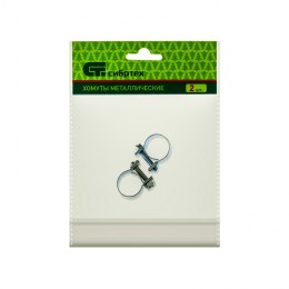 Сибртех Хомуты металлические, MINI 14-16 мм, ширина 9 мм, винтовой, W1, 2 шт 47505