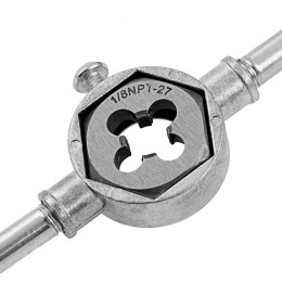 Sparta Набор метчиков и плашек М3-М12, плашко-метчикодержатель, 40 предметов, пластиковый бокс 773155