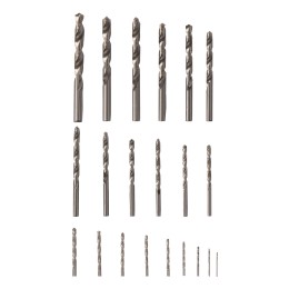 Сибртех Набор сверл по металлу, 1-10 мм, (через 0.5 мм +3.2 и 4.8 мм), HSS, 21 шт, металлический бокс, цилиндрический хвостовик 723756