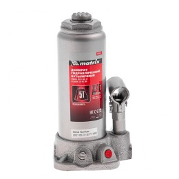 Matrix Домкрат гидравлический бутылочный, 5 т, высота подъема 216-413 мм, в пластиковый кейсе 50756