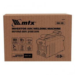 Matrix Инверторный аппарат дуговой сварки MMA-180S, 180 А, ПВ60%, диаметр электрода 1,6-4 мм 94390