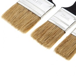 Сибртех Набор кистей флейцевых 3 шт. (25 мм, 35 мм, 50 мм), натуральная щетина, пластиковая ручка 82507