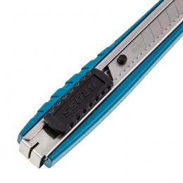 Gross Нож, 130 мм, металлический корпус, выдвижное сегментное лезвие 9 мм (SK-5), металлическая направляющая, клипса для ремня 78898