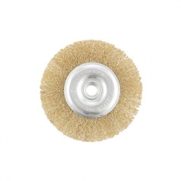 Matrix Щетка для УШМ, 125 мм, М14, плоская, латунированная витая проволока 74651