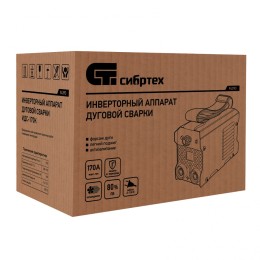 Сибртех Инверторный аппарат дуговой сварки ИДС-170K, 170 А, ПВ 80%, диаметр электрода 1,6-3,2 мм 94393