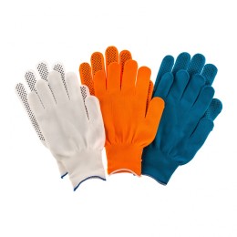 Palisad Перчатки в наборе, цвета: оранжевые, синие, белые, ПВХ точка, XL, Россия 67853