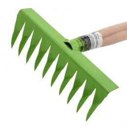 Сибртех Грабли витые 10 - зубые, 200 х 390 мм, стальные, деревянная рукоятка, Агроном, Россия, 61762