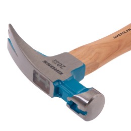 Gross Молоток-гвоздодер,560 г, угол 75, магнит, обрезиненная рукоятка AMERICAN HICKORY // 10419
