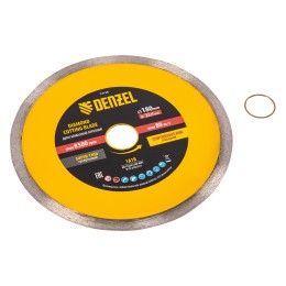 Denzel Диск алмазный сплошной, супертонкий, 180 х 25,4 мм, горячее прессование, мокрое резание// 73158