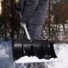 Лопата для уборки снега пластиковая, 530 х 375 х 1400 мм, алюминиевый черенок, Россия, Сибртех 61494