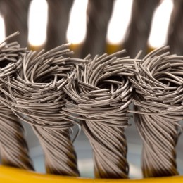 Denzel Щетка для УШМ, 125 мм, "Чашка", крученая нержавеющая проволока 0.5 мм, М14 746273