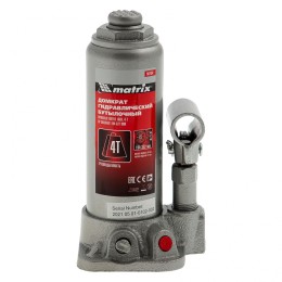 Matrix Домкрат гидравлический бутылочный, 4 т, высота подъема 194-372 мм, в пластиковый кейсе 50754