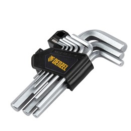 Denzel Набор ключей имбусовых, HEX, 1,5-10 мм, CrV, 9 шт. 12366