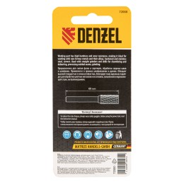 Denzel Борфреза по металлу твердосплавная, цилиндрическая, тип-А, 8 мм// 72000