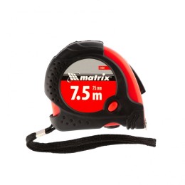 Matrix Рулетка Status Magnet fixation,7,5 м х 25 мм,обрезиненный корпус,зацеп с магнитом 31031
