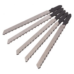 Сибртех Полотна для электролобзика по дереву, 5 шт, T101BR, 75 х 2.5 мм, обратный зуб 78233