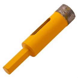 Denzel Сверло алмазное по керамограниту, 16 мм, мокрая резка, трехгранный хвостовик 72677