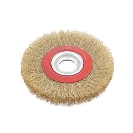 Matrix Щетка для точила, 175 мм, посадка 32 мм, плоская, латунированная витая проволока 74661