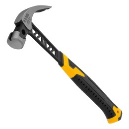 Denzel Молоток-гвоздодёр 450 г, цельнокованый,боек с магнитом, двухкомп. обрезин. рук-ка 10466