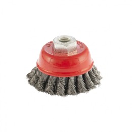 Matrix Щетка для УШМ, 75 мм, М14, "чашка", двухрядная, крученая проволока 0.35 мм 74676