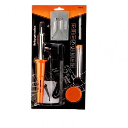 Sparta Набор для пайки, 5 предметов: паяльник 30 Вт, подставка, жало, паста, припой 913113