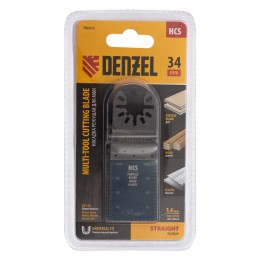 Denzel Насадка для МФИ режущая пазовая прямая, HCS, по дереву, 34 х 1.4 мм, мелкий зуб 782312