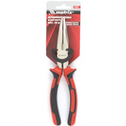 Matrix Длинногубцы изогнутые Nickel, 200 мм, никелированные, двухкомпонентные рукоятки 17424
