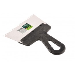 Сибртех Шпатель из нержавеющей стали, 150 мм, зуб 4 х 4 мм, пластмассовая ручка 85455