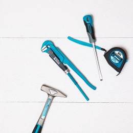 Gross Ключ трубный рычажный 3/4, №0, цельнокованый, CrV, тип "L" 15600