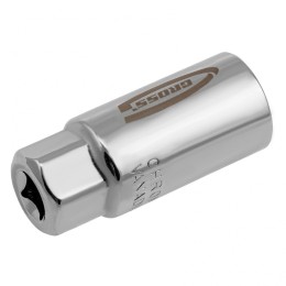 Gross Головка торцевая многоразмерная, CrV, 6-21 мм, под квадрат 3/8, CrV, хромированная 13191