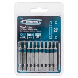 Gross Бита HEX 3 х 50, сталь S2, 10 шт. 11462