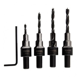 Denzel Набор сверл под конфирмат, 3-5 мм, 4 шт // 704240