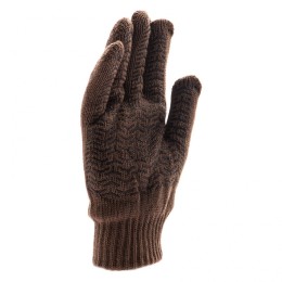 Сибртех Перчатки трикотажные, двойные, полушерстяные, с ПВХ покрытием, Россия, 68634