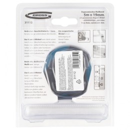 Gross Рулетка "Schlagfest",5 м x 19 мм,магнитный обрезиненный зацеп,двусторонняя шкала,Нейлоновое покрытие,автоматическая фиксация 31112