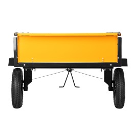 Denzel Прицеп для мотоблока TT-500, оцинк., груз. 500 кг, рег. сцепка, колеса 4.00-10, в упаковке 59950