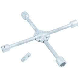 Stels Ключ-крест баллонный, 17 х 19 х 21 х 22 мм, под квадрат 1/2, усиленный, с переходником на 1/2 14249