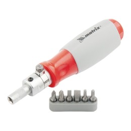 Matrix Отвертка реверсивная, силовой элемент под ключ, набор бит, CrV, 6 шт 11549